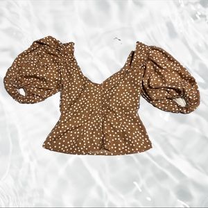 BOOHOO polka dot crop top